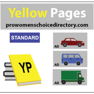 Color illustration of Yellow Pages books and cars for an ad. Writers Arcanum -