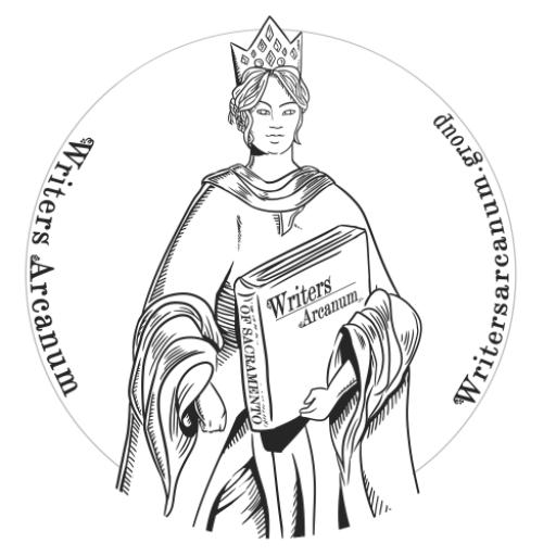 Black and white illustration of the "High Priestess" holding one of her sacred books. Writers Arcanum Group of Sacramento - Find Writers, Freelance Writers